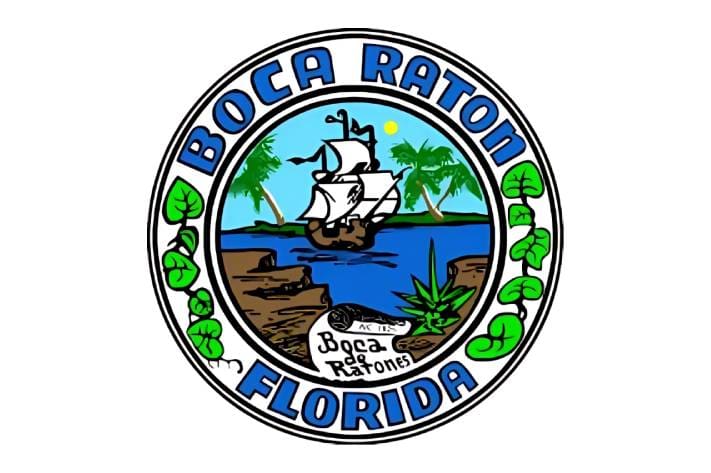 A picture of the boca raton florida seal.